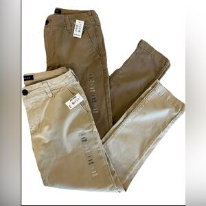 Lot of 2: NWT Aeropostale Men's Skinny Stretch Chinos, both 27x28
